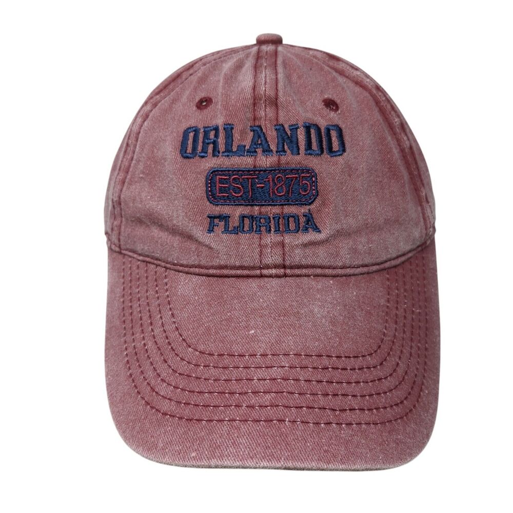 Orlando Florida Est. 1875 Slideback Hat Red One Size Adjustable Ben Kaufman